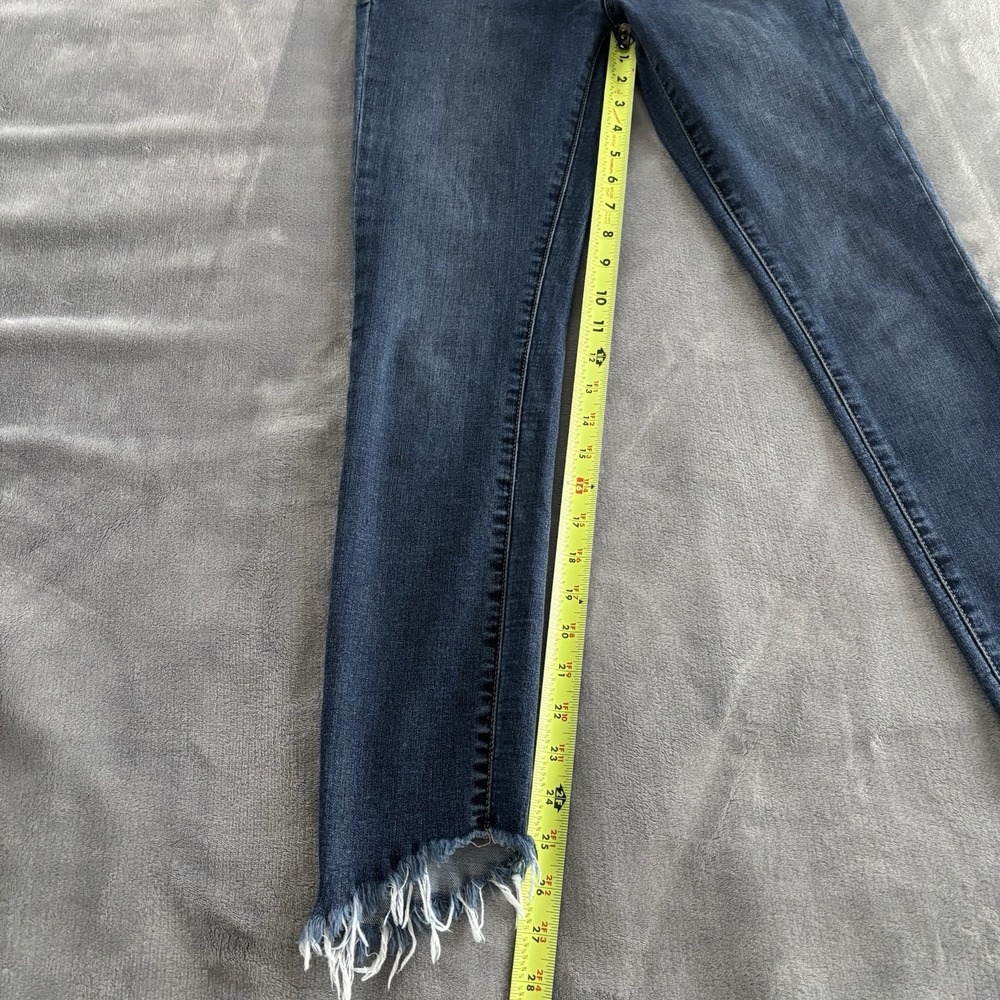 ARTICLES‎ OF SOCIETY Womens Blue Denim Skinny Jeans Frayed Raw Hem Size 27 - Picture 6 of 12
